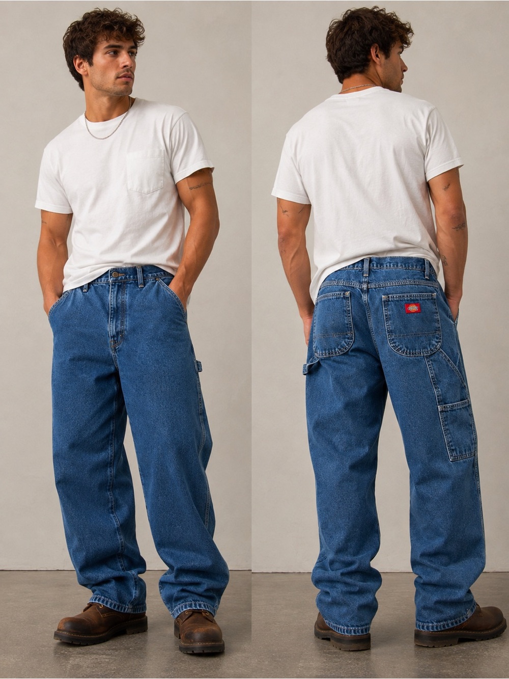 Dickies Vintage Y2K Carpenter Jeans 30x30 Baggy Relaxed Fit Workwear Denim
